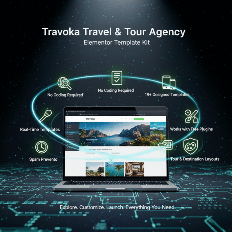 Travoka: Travel & Tour Agency Elementor Template Kit