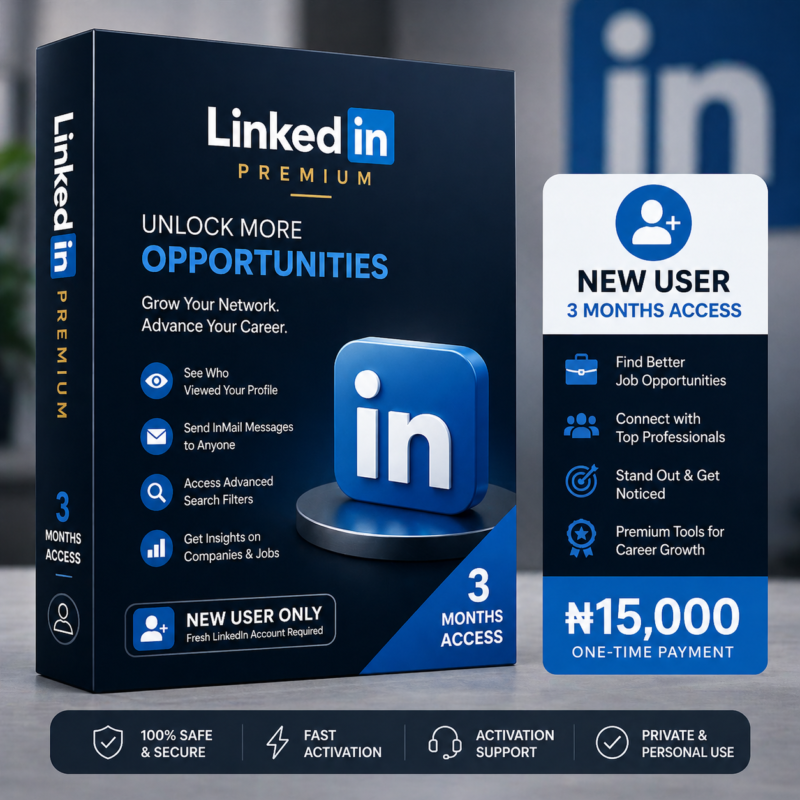 LinkedIn Premium (New User) – 3 Months Access